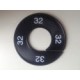 Maatring 9 cm zw/wit 32 Td05602032